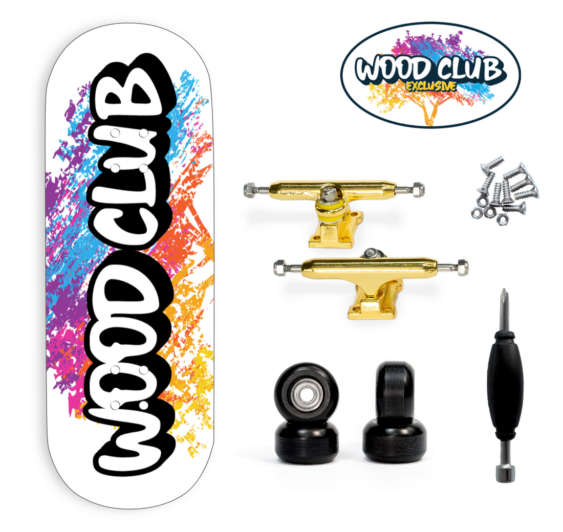 WoodClub EXCLUSIVE Fingerboard 32mm - "LOGO WHITE"