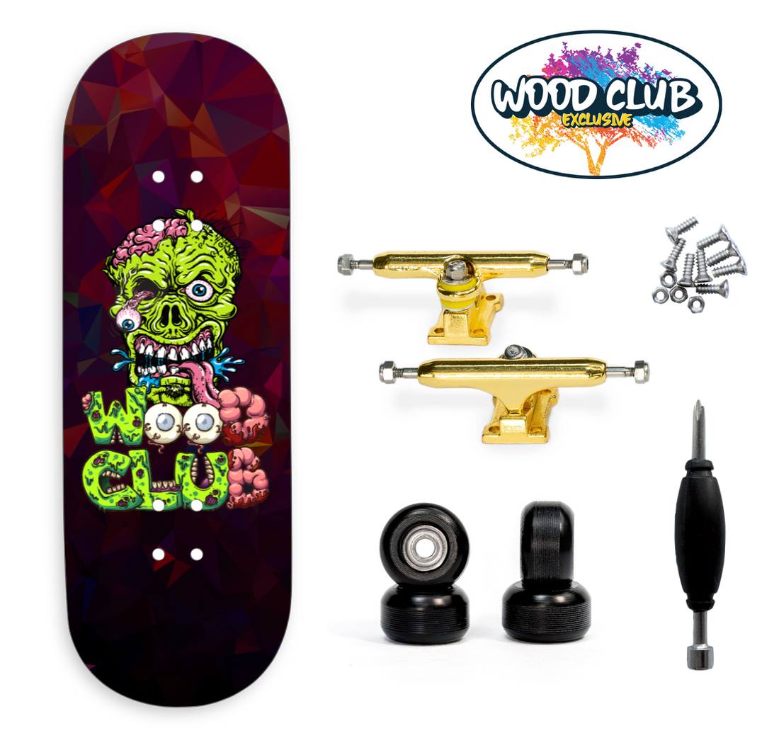 WoodClub EXCLUSIVE Fingerboard 32mm - "ZOMBIE HEAD"