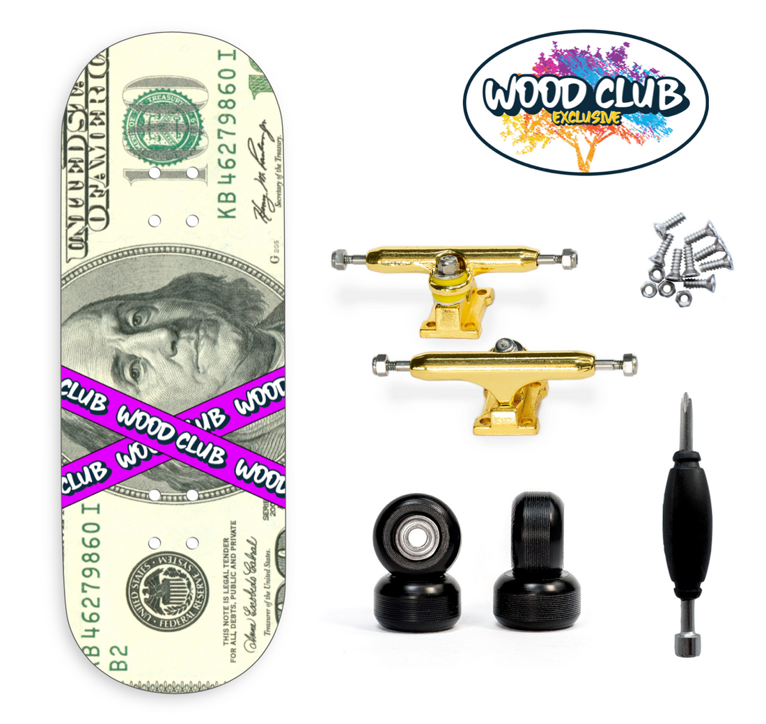 WoodClub EXCLUSIVE Fingerboard 32mm - "DOLLAR"