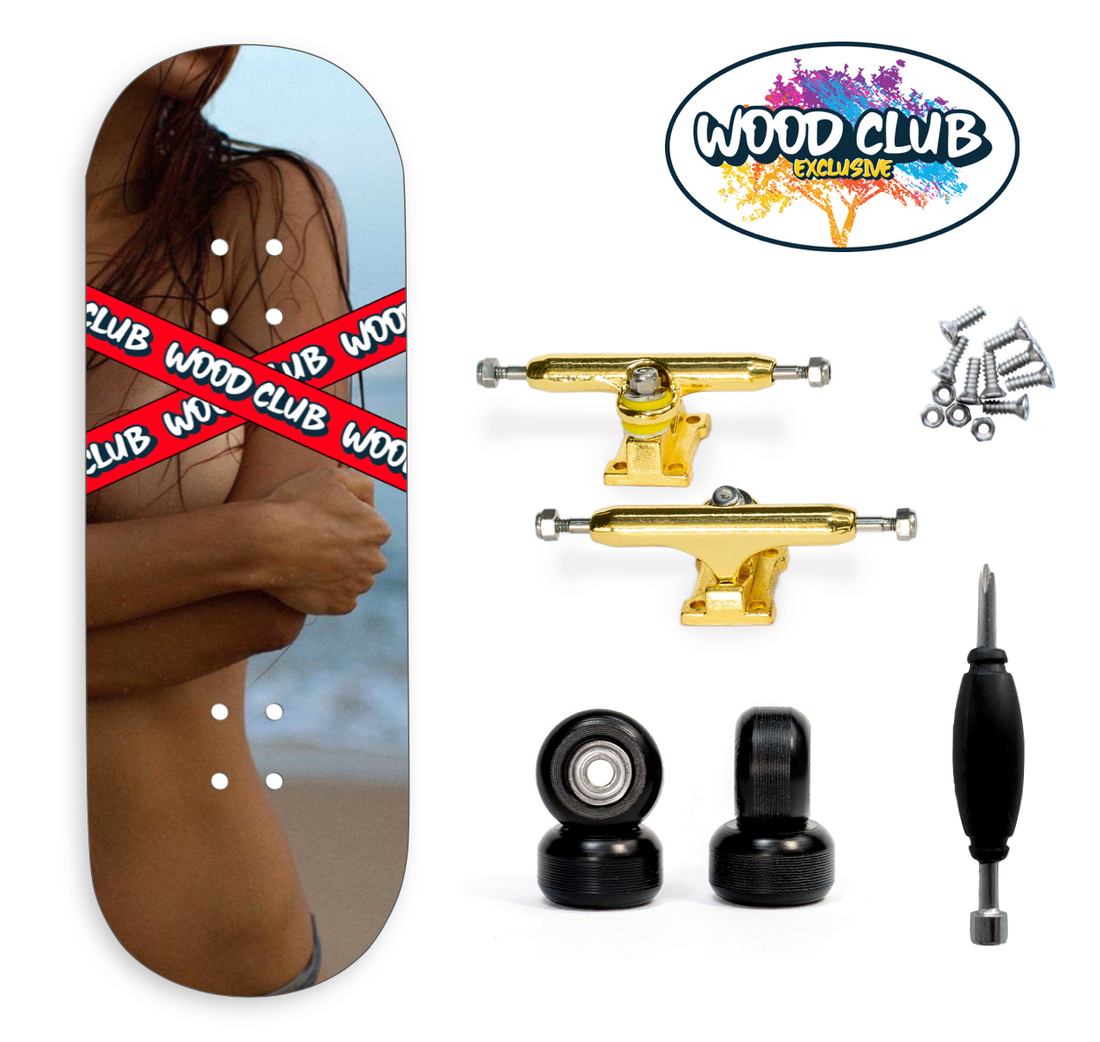 WoodClub EXCLUSIVE Fingerboard 32mm - "BEACH GIRL"