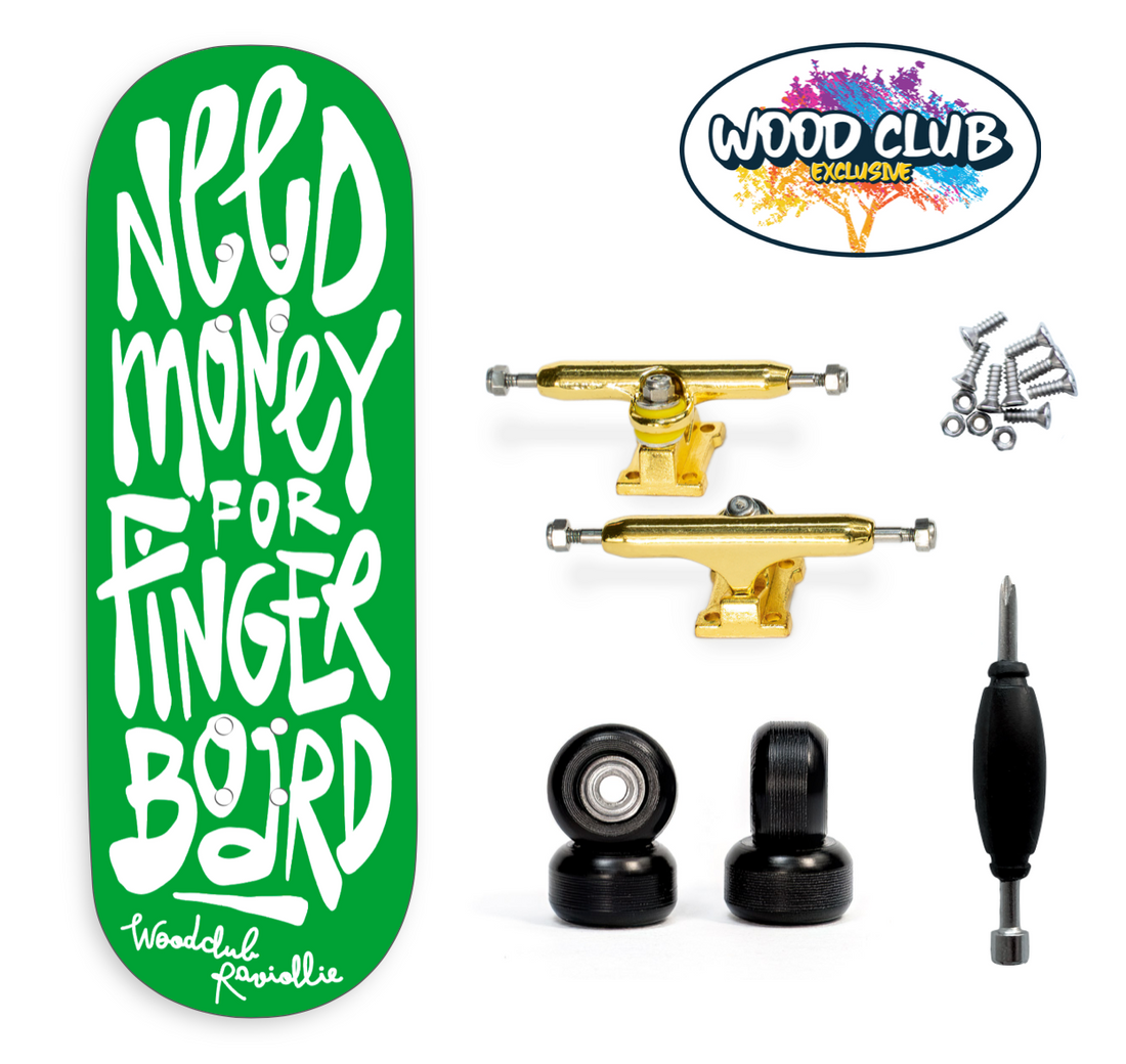 WoodClub EXCLUSIVE Fingerboard 34mm - "NEED MONEY"
