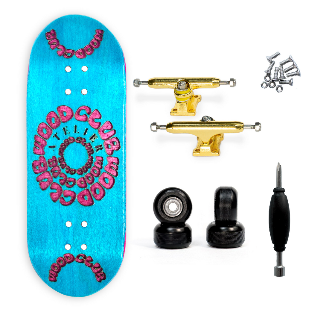 WoodClub ATELIER Fingerboard 33,7mm - "Lagoon Blue"