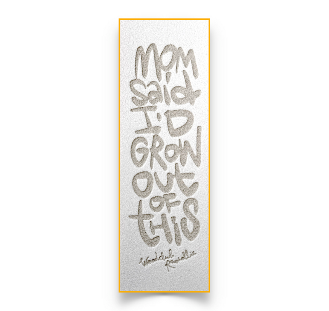 Pěnový grip tape EXCLUSIVE 1ks Bílý - "MOM SAID"