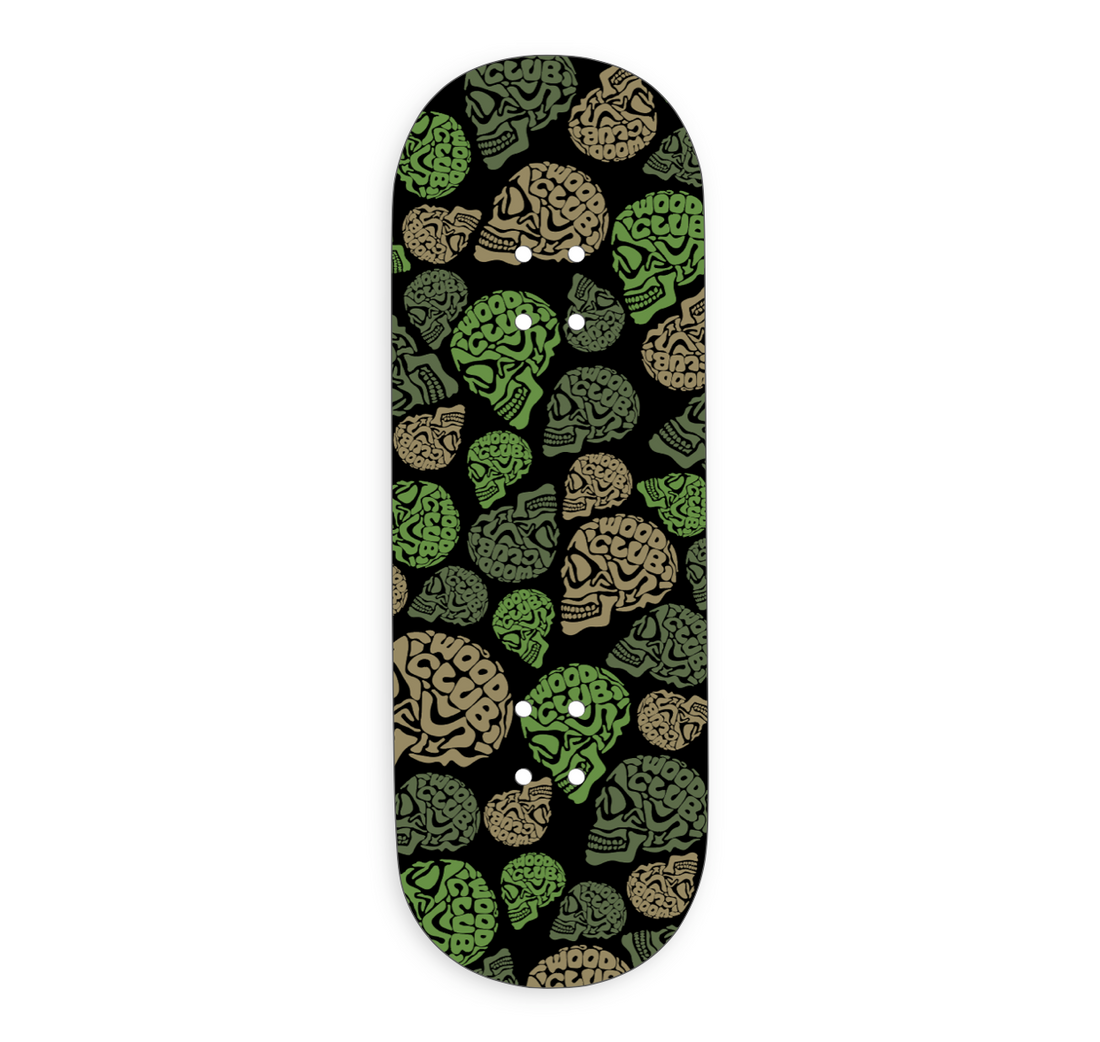 WoodClub EXCLUSIVE Dřevěná deska 34mm - "CAMO SKULLS"