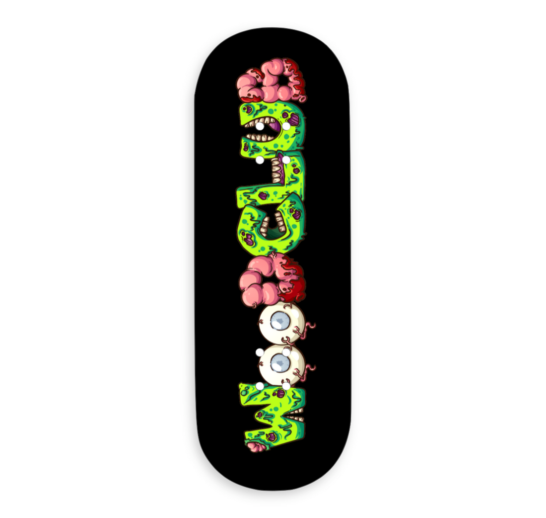 WoodClub EXCLUSIVE Dřevěná deska 32mm - "ZOMBIE LOGO"