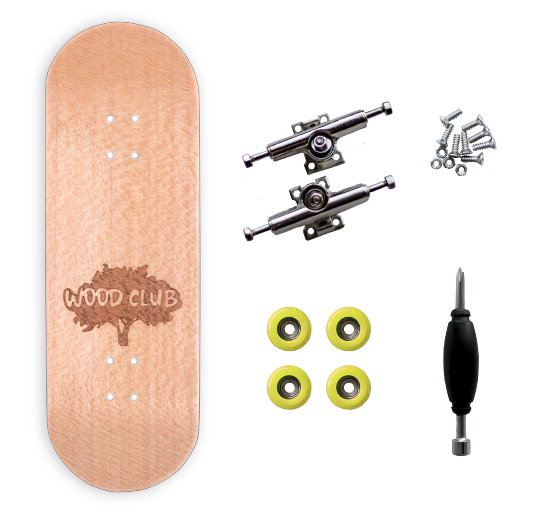 WoodClub Dřevěný Fingerboard 29mm - Žlutý