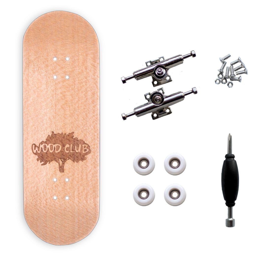 WoodClub Dřevěný Fingerboard 29mm - Bílý