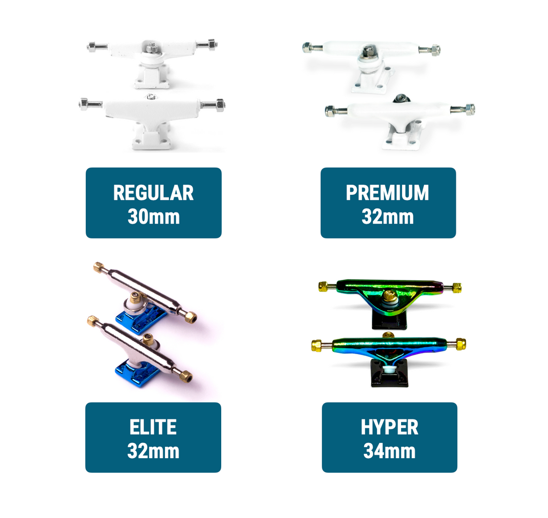 WoodClub Dřevěný Fingerboard 32mm - Bleděmodrý