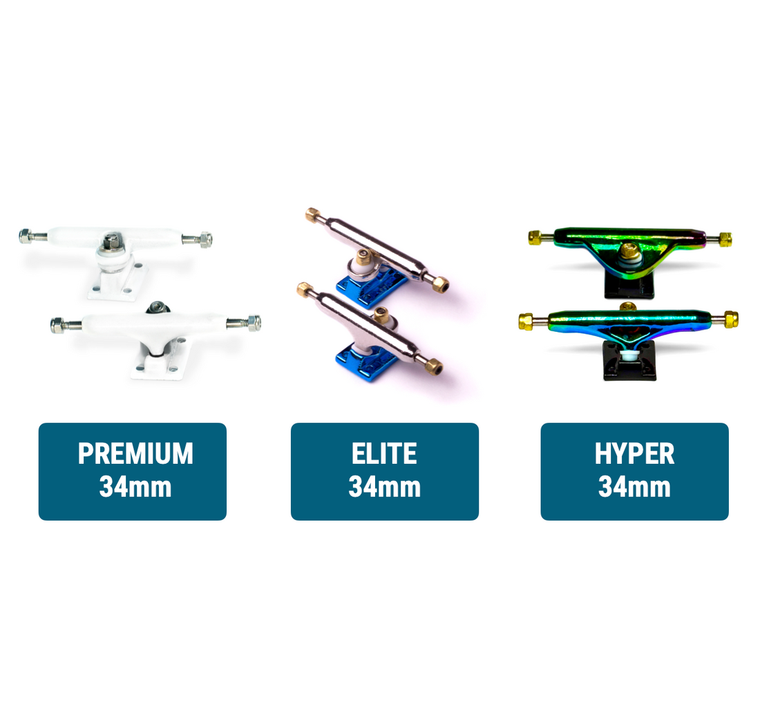 WoodClub Dřevěný Fingerboard 34mm - Bleděmodrý