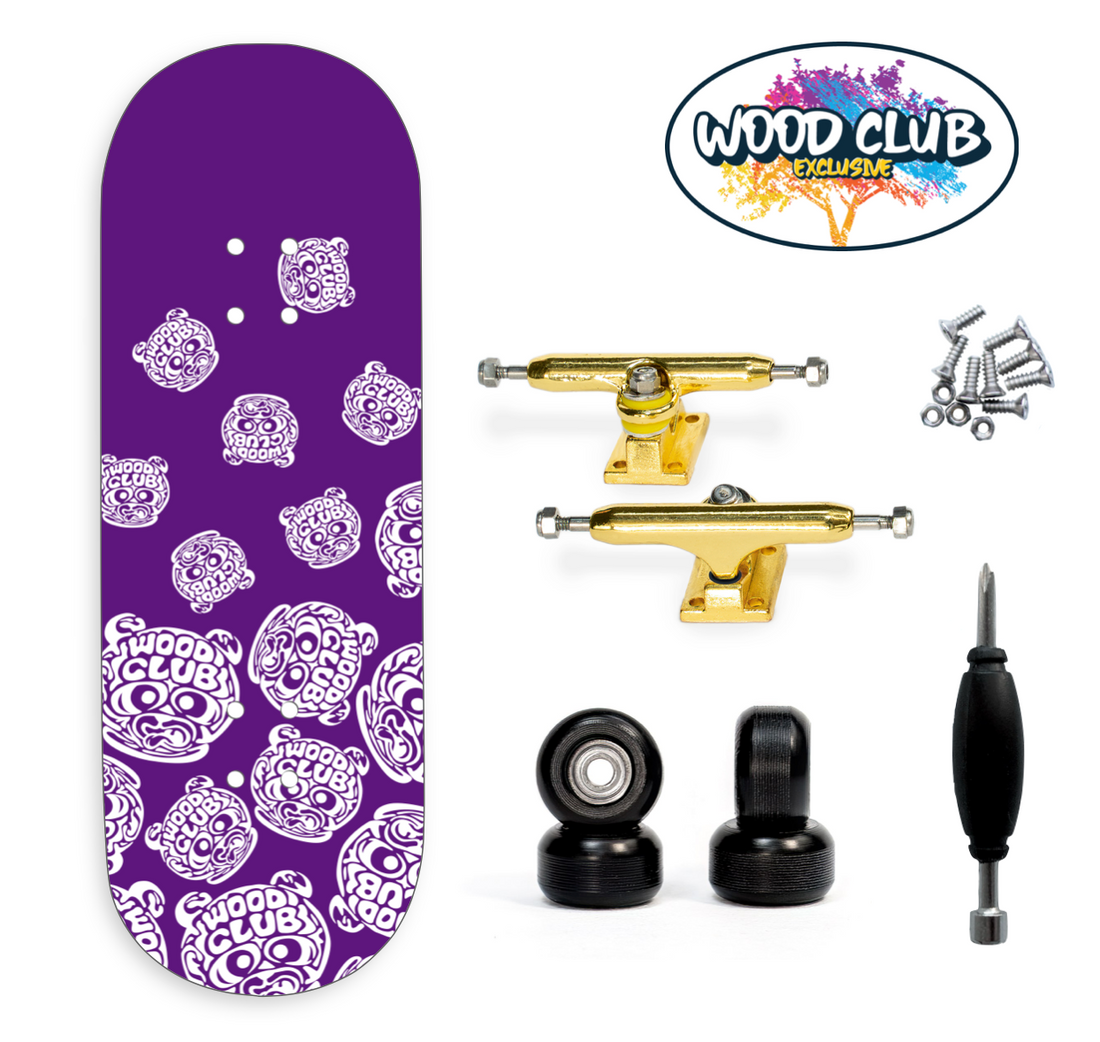 WoodClub EXCLUSIVE Fingerboard 32mm - "PURPLE PANDAS"