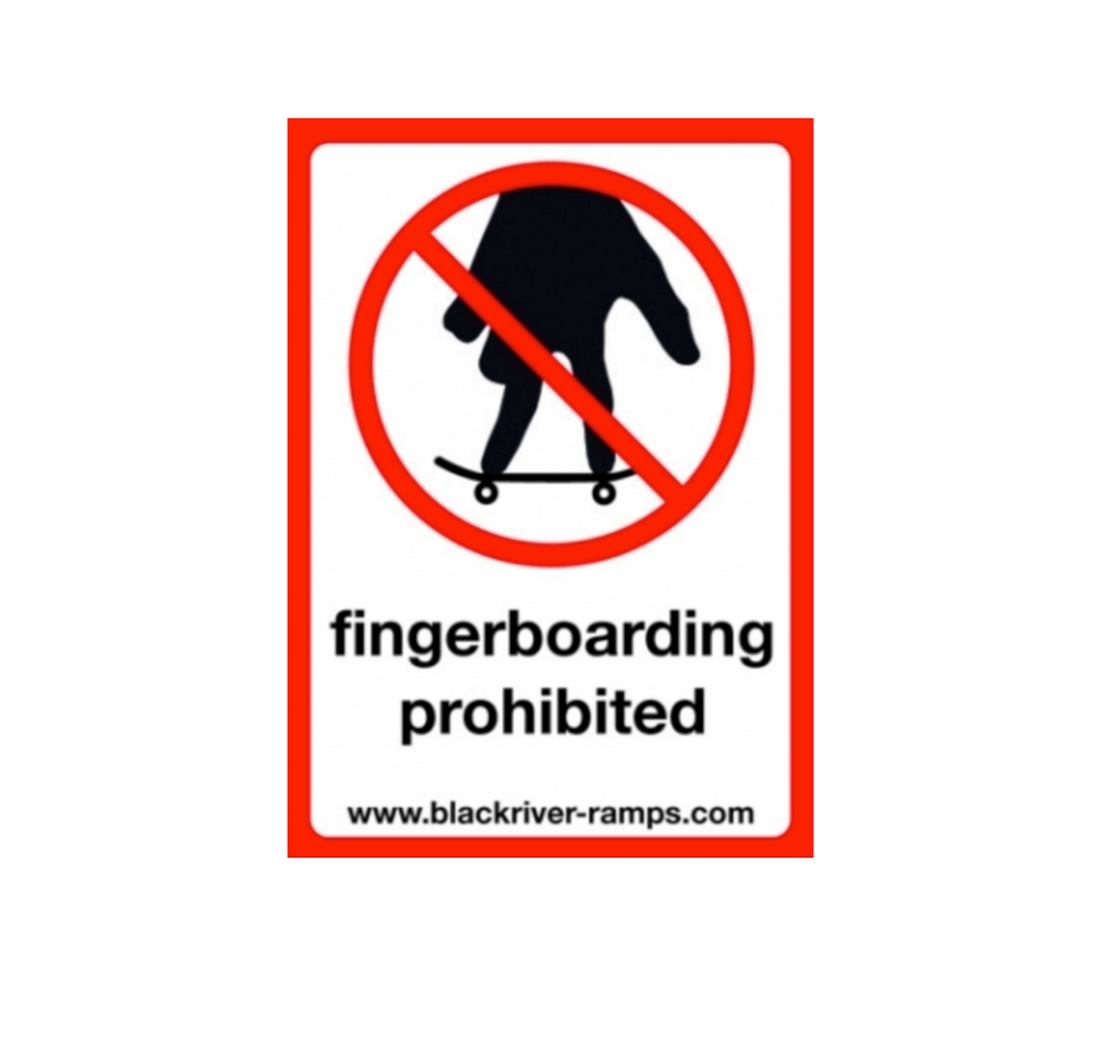 Blackriver Nálepka "Fingerboarding Prohibited"